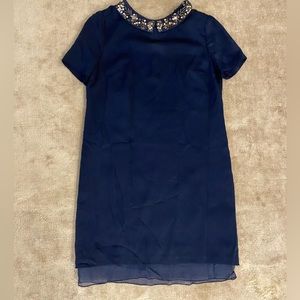 CLUB MONACO 100% Silk Dress Royal Blue Color size 0